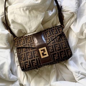 SOLD Rare Fendi Zucca Baguette Bag